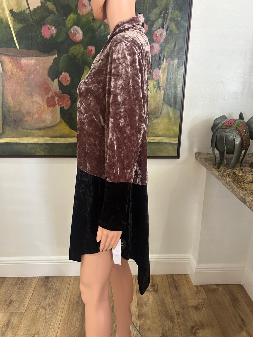 NWT IC by Connie K crushed velvet tunic - Picture 5 of 11